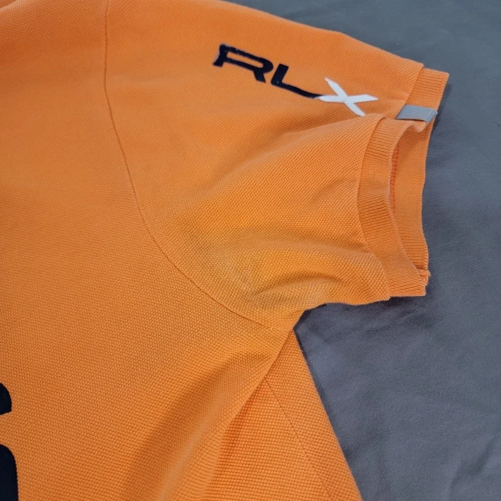 RLX Ralph Lauren Polo Men's Medium Orange Big Pony US Offshore Racing Sailing